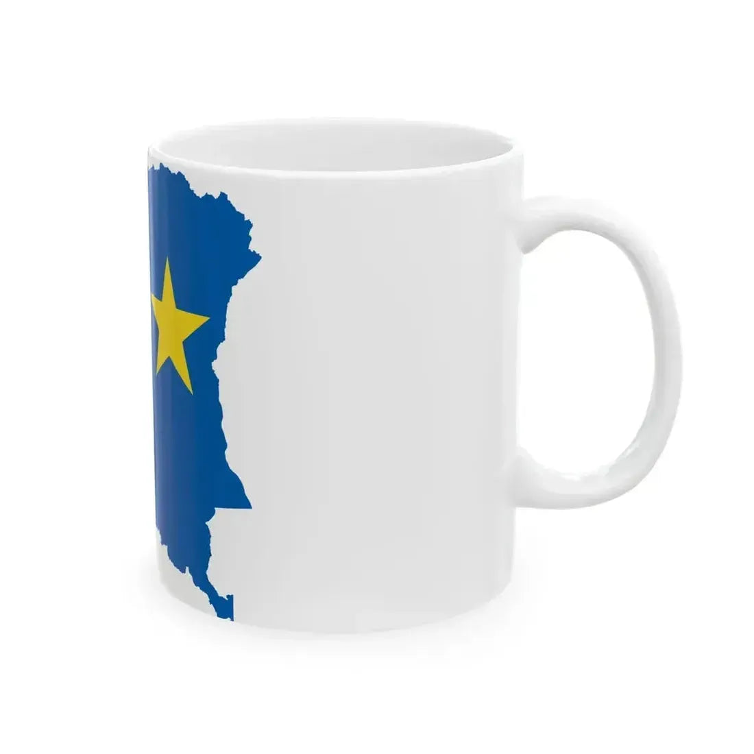 Flag map of the Democratic Republic of the Congo 1997-2003 (Congo) White Coffee Mug - Go Mug Yourself