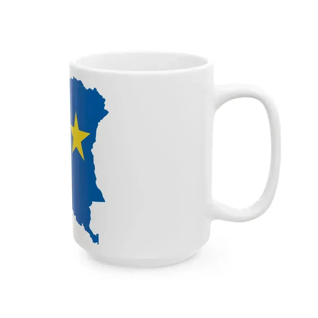 Flag map of the Democratic Republic of the Congo 1997-2003 (Congo) White Coffee Mug - Go Mug Yourself
