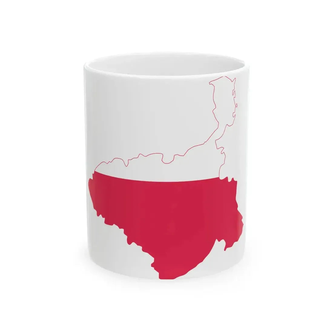 Flag-map of the Duchy of Warsaw (Poland) White Coffee Mug 11oz - Go Mug Yourself