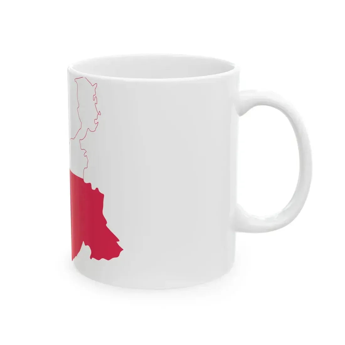 Flag-map of the Duchy of Warsaw (Poland) White Coffee Mug - Go Mug Yourself