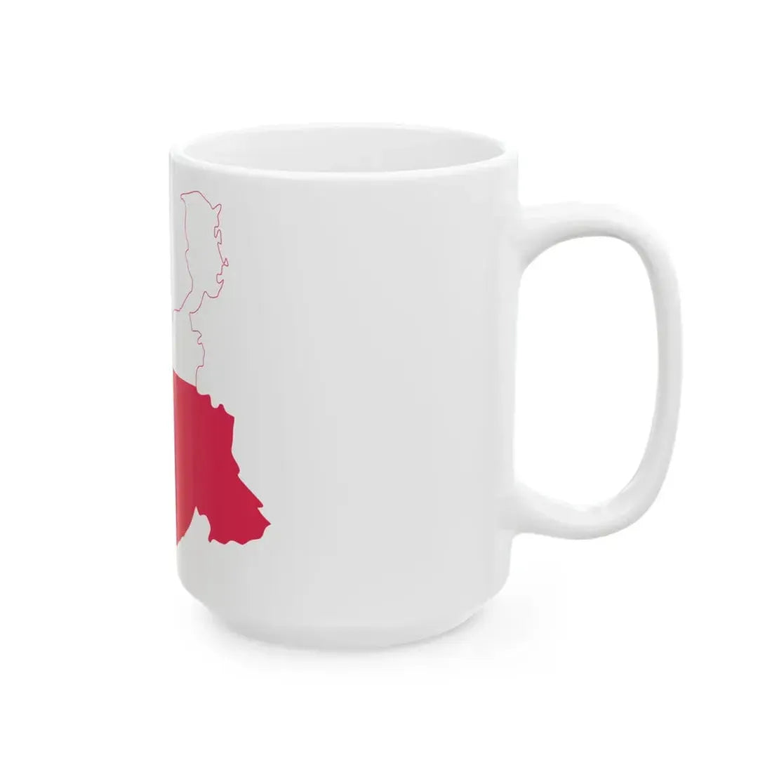 Flag-map of the Duchy of Warsaw (Poland) White Coffee Mug - Go Mug Yourself