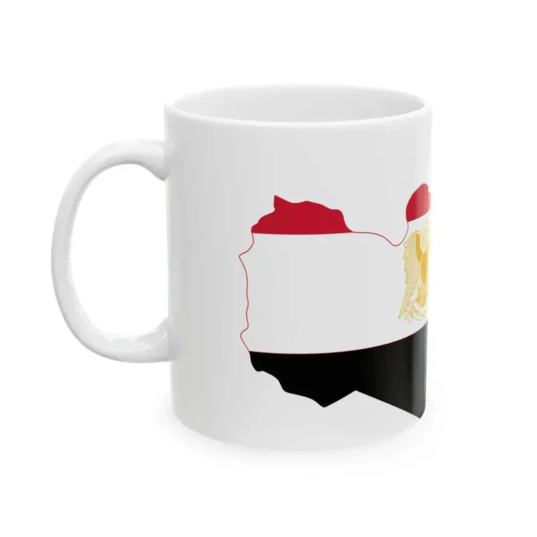Flag map of the Federation of Arab Republics (Egypt) White Coffee Mug - Go Mug Yourself