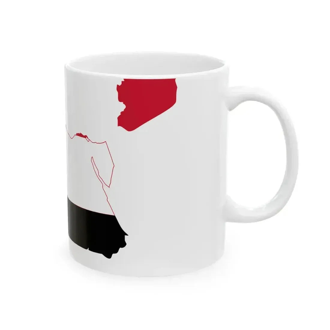 Flag map of the Federation of Arab Republics (Egypt) White Coffee Mug - Go Mug Yourself