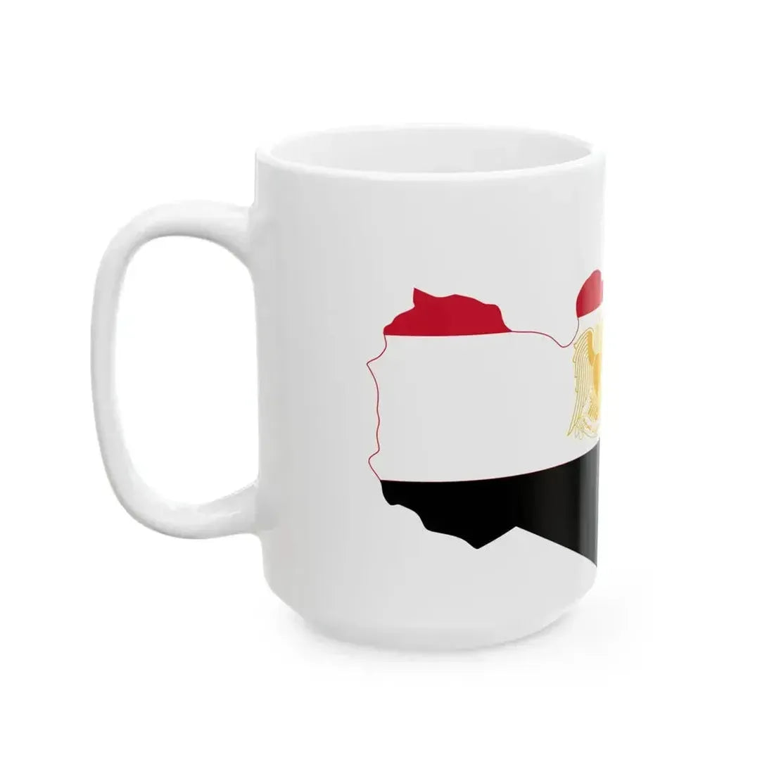 Flag map of the Federation of Arab Republics (Egypt) White Coffee Mug - Go Mug Yourself