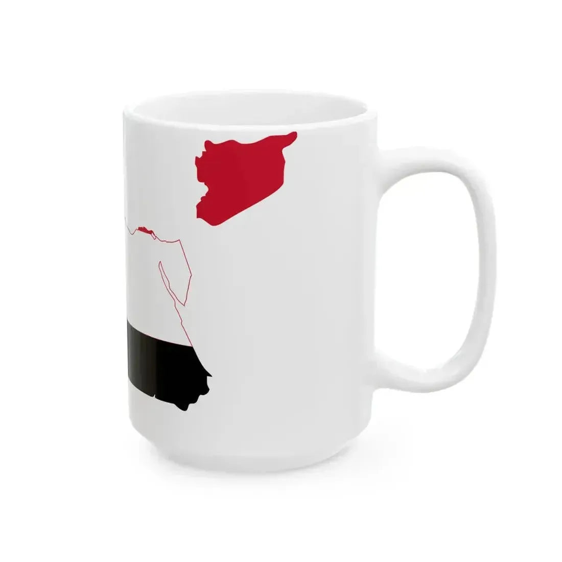 Flag map of the Federation of Arab Republics (Egypt) White Coffee Mug - Go Mug Yourself