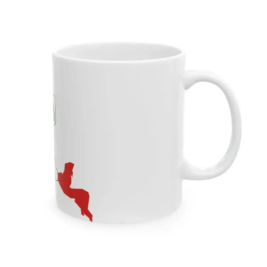 Flag map of the First Mexican Empire 1821-1823 (Mexico) White Coffee Mug - Go Mug Yourself