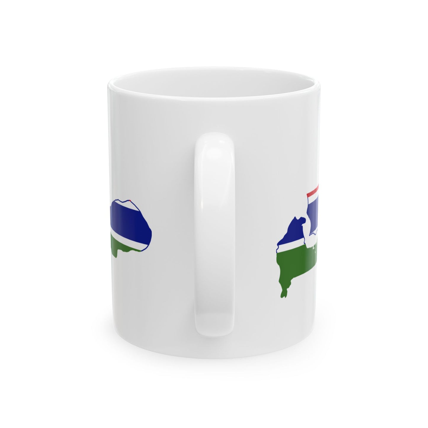 Flag map of The Gambia (Gambia) White Coffee Mug-Go Mug Yourself