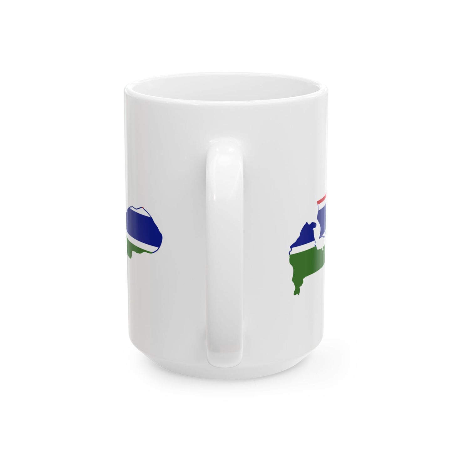 Flag map of The Gambia (Gambia) White Coffee Mug-Go Mug Yourself