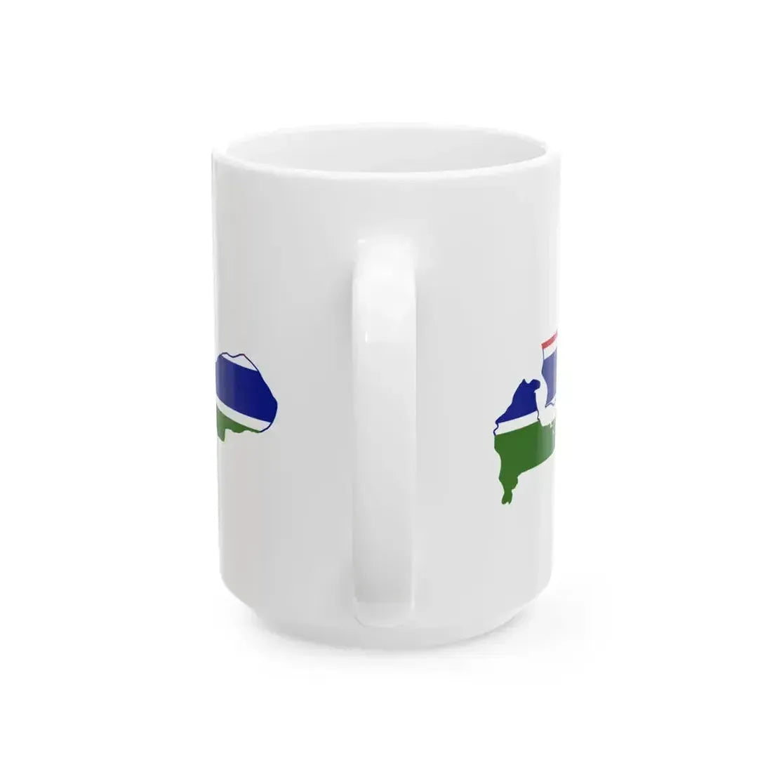 Flag map of The Gambia (Gambia) White Coffee Mug - Go Mug Yourself
