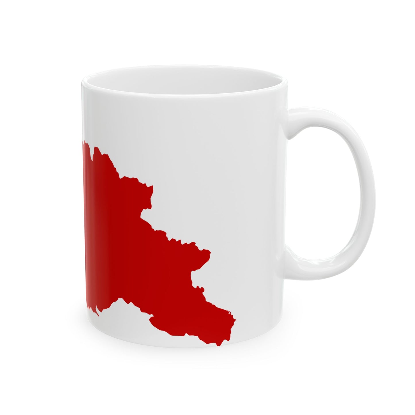 Flag map of the Georgian SSR 1921-1931 (Georgia) White Coffee Mug-Go Mug Yourself
