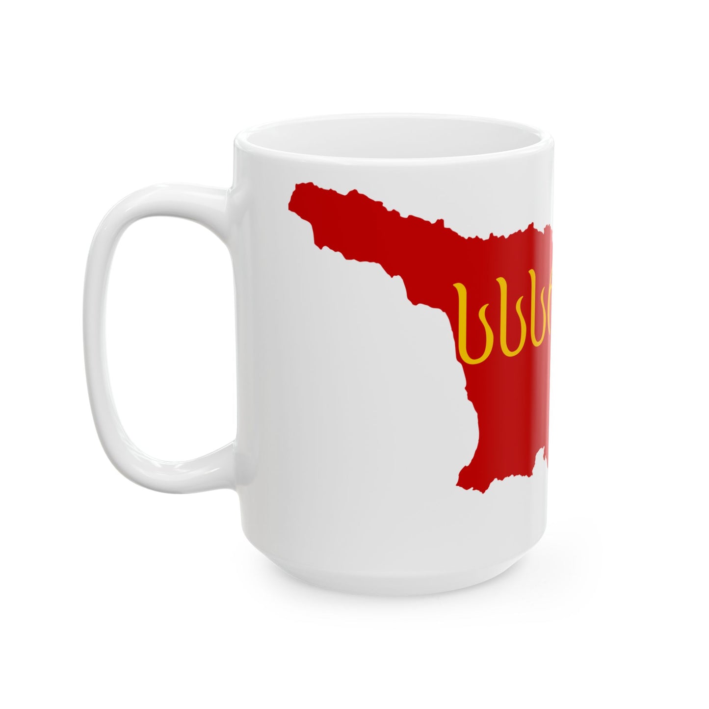 Flag map of the Georgian SSR 1931-1937 (Georgia) White Coffee Mug-Go Mug Yourself
