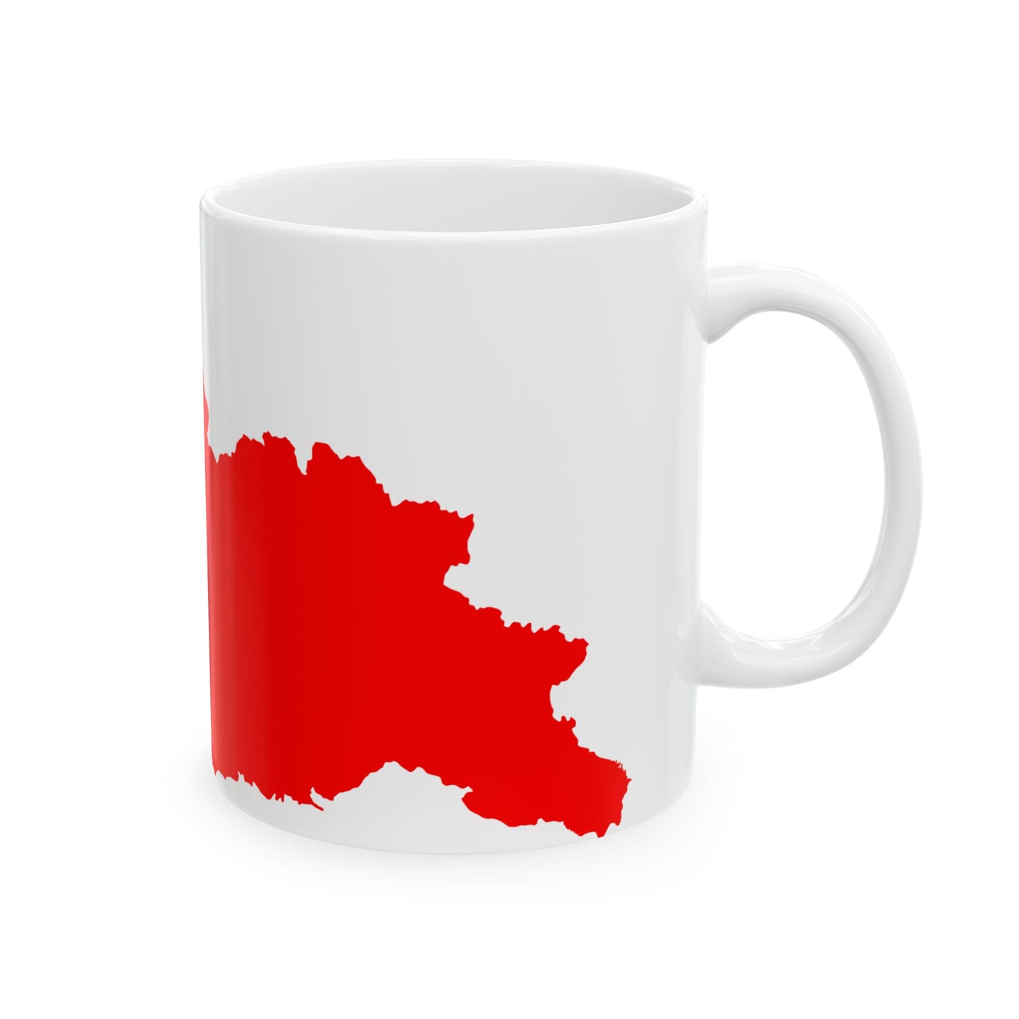 Flag map of the Georgian SSR 1937-1951 (Georgia) White Coffee Mug-Go Mug Yourself