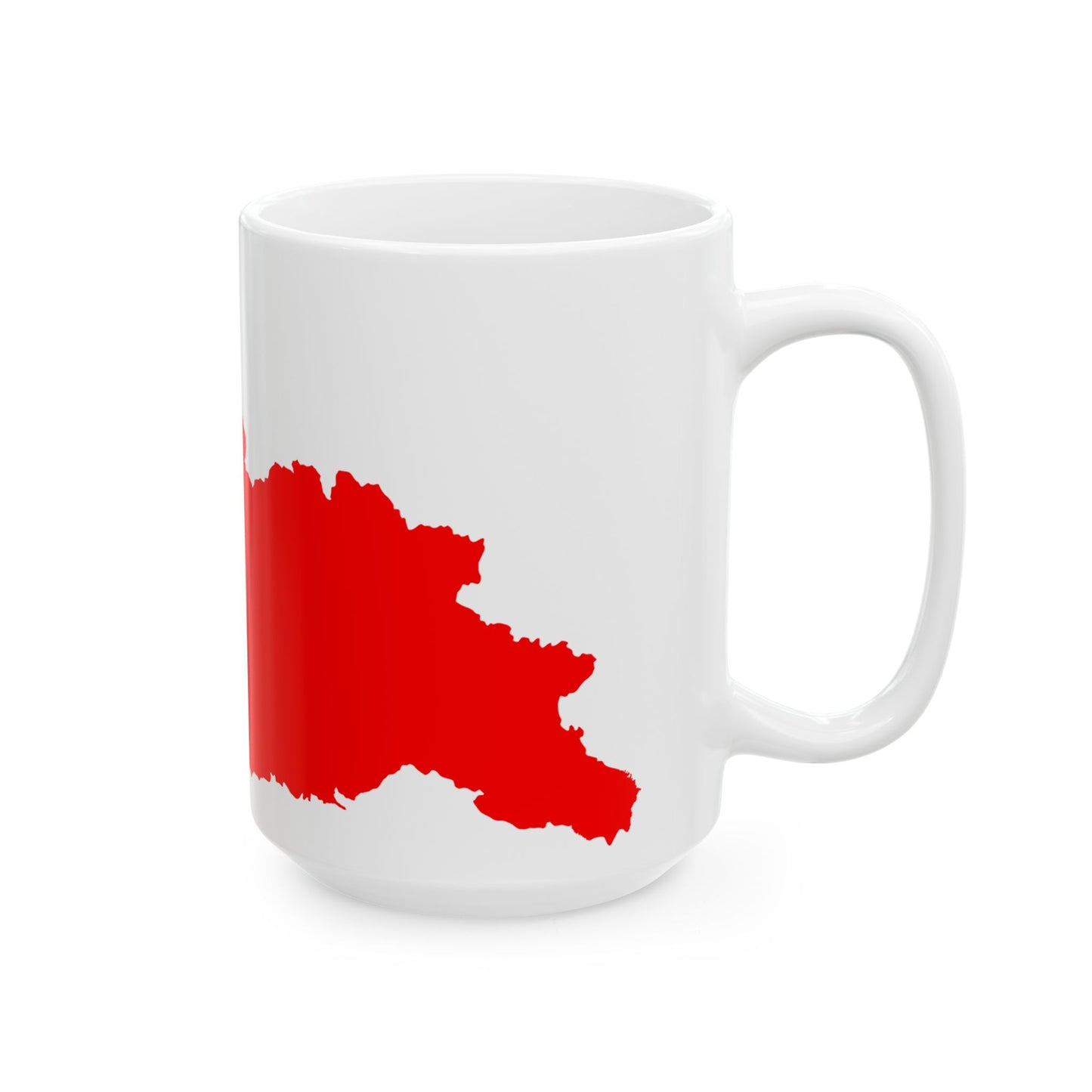 Flag map of the Georgian SSR 1937-1951 (Georgia) White Coffee Mug-Go Mug Yourself