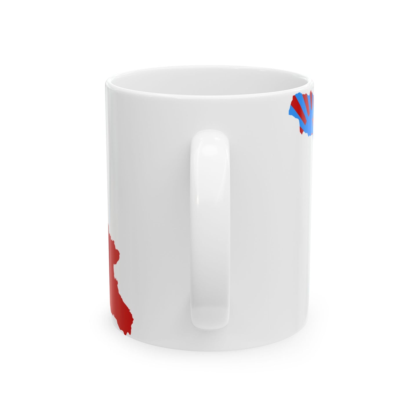 Flag map of the Georgian SSR 1951-1990 (Georgia) White Coffee Mug-Go Mug Yourself
