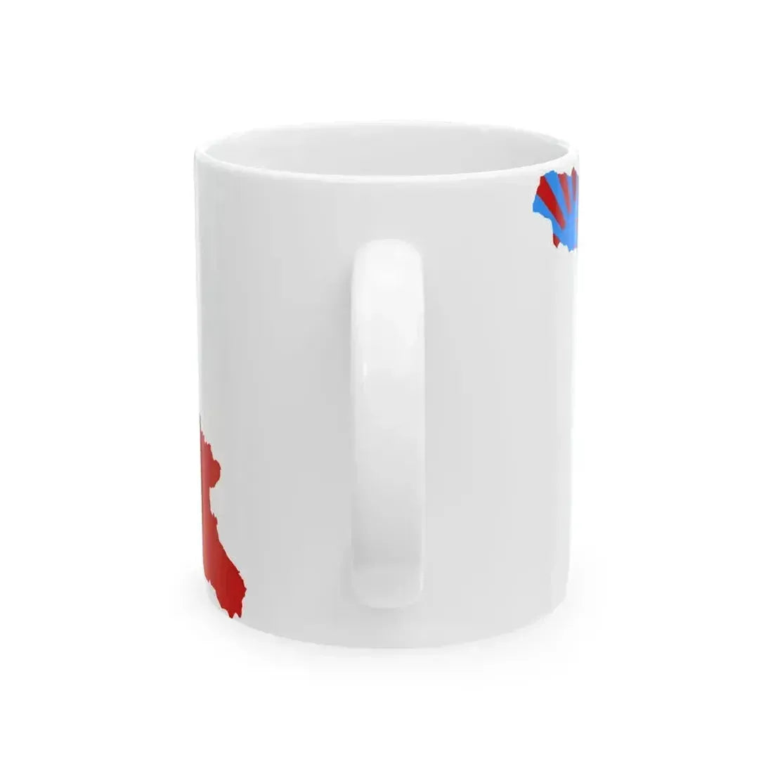 Flag map of the Georgian SSR 1951-1990 (Georgia) White Coffee Mug - Go Mug Yourself