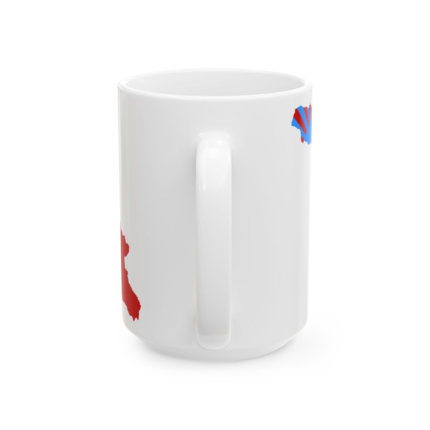 Flag map of the Georgian SSR 1951-1990 (Georgia) White Coffee Mug-Go Mug Yourself