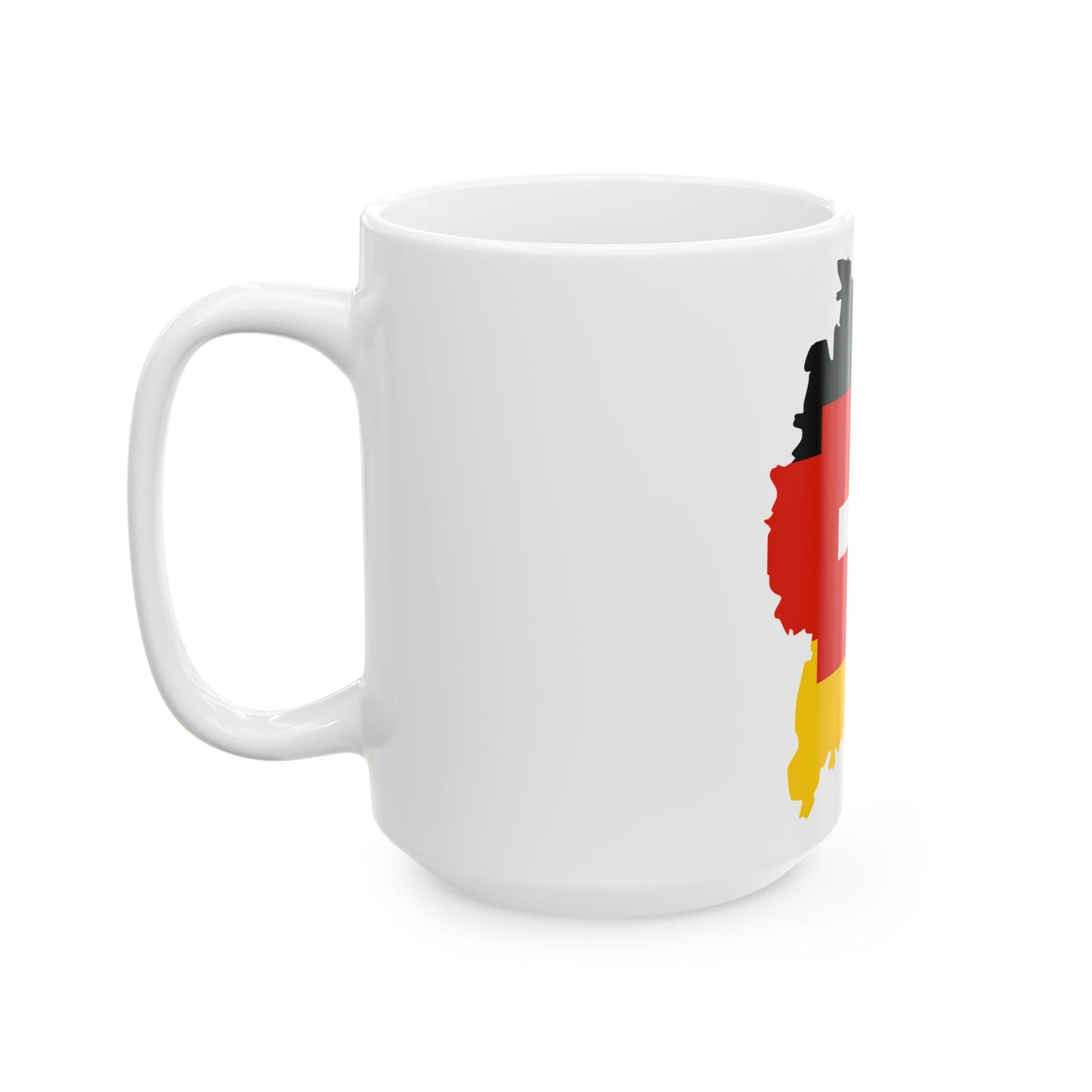 Flag-map of the German language Deutsch (Germany) White Coffee Mug-Go Mug Yourself