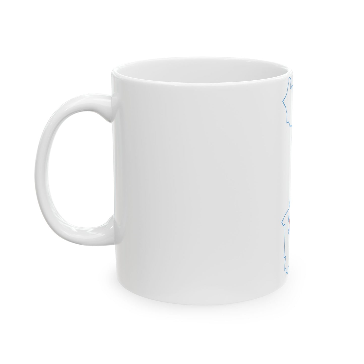 Flag-map of the German-speaking Community of Belgium (Belgium) White Coffee Mug-Go Mug Yourself