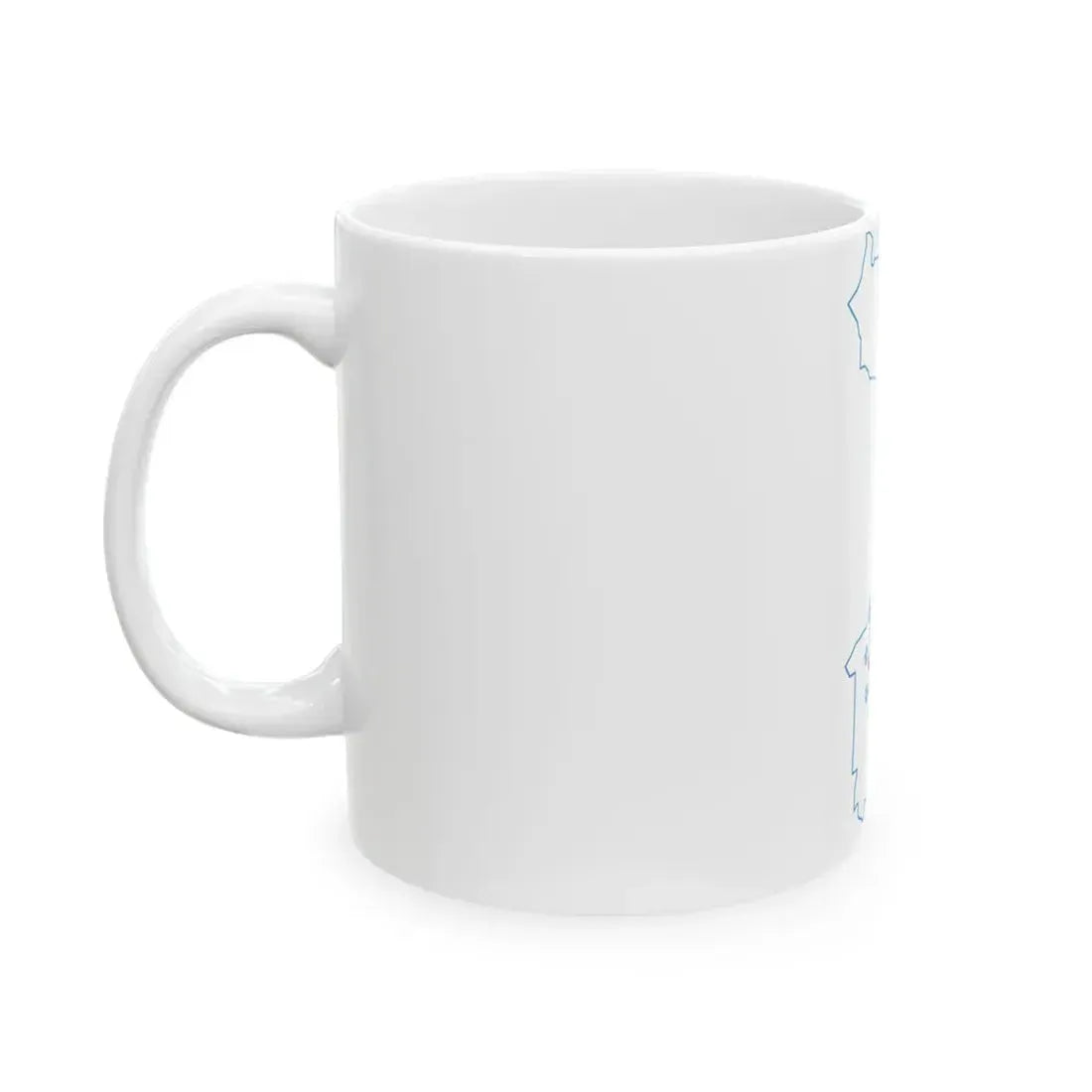 Flag-map of the German-speaking Community of Belgium (Belgium) White Coffee Mug - Go Mug Yourself
