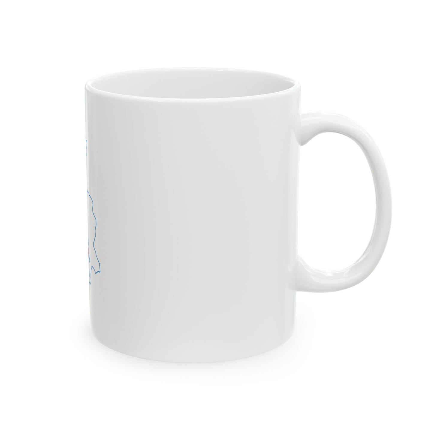 Flag-map of the German-speaking Community of Belgium (Belgium) White Coffee Mug-Go Mug Yourself