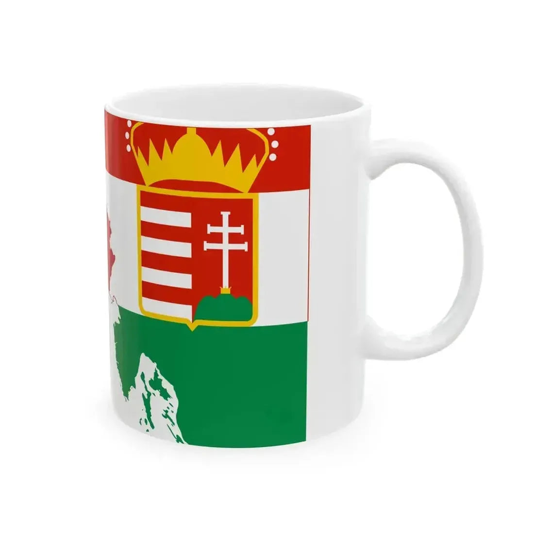 Flag map of the Italian Front (Italy) White Coffee Mug - Go Mug Yourself
