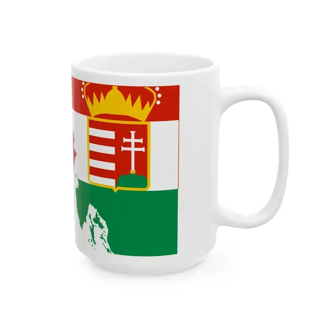 Flag map of the Italian Front (Italy) White Coffee Mug - Go Mug Yourself