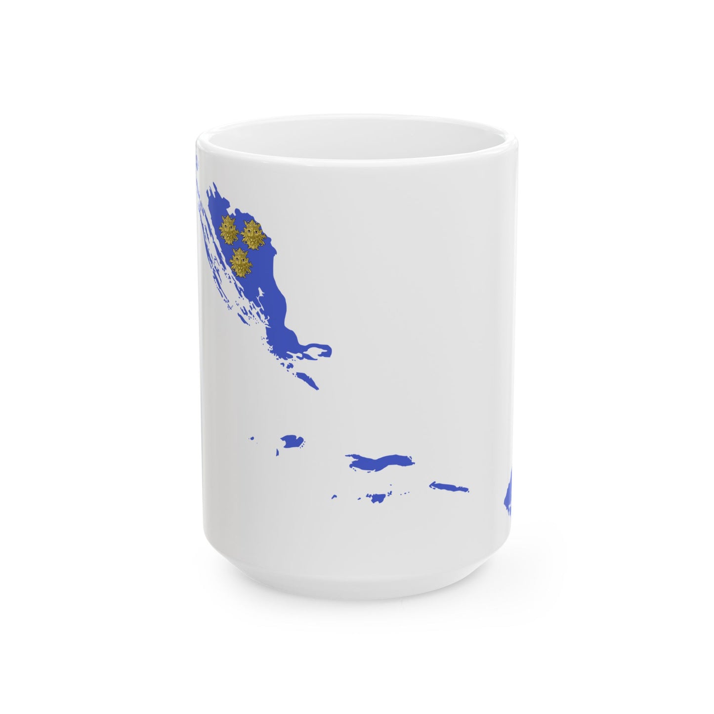 Flag map of the Italian governate of Dalmatia 1941-1943 (Croatia) White Coffee Mug-15oz-Go Mug Yourself