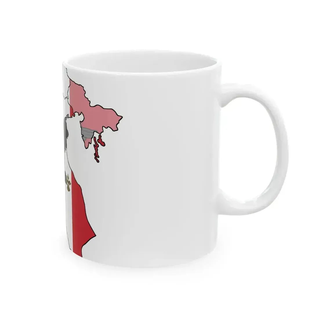 Flag map of the Italian Social Republic (Italy) White Coffee Mug - Go Mug Yourself