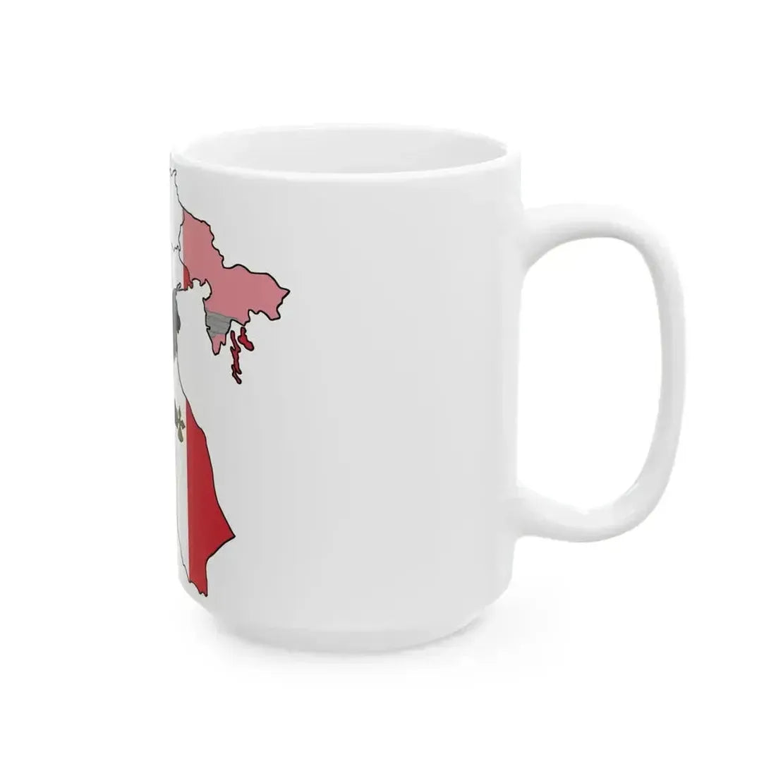 Flag map of the Italian Social Republic (Italy) White Coffee Mug - Go Mug Yourself