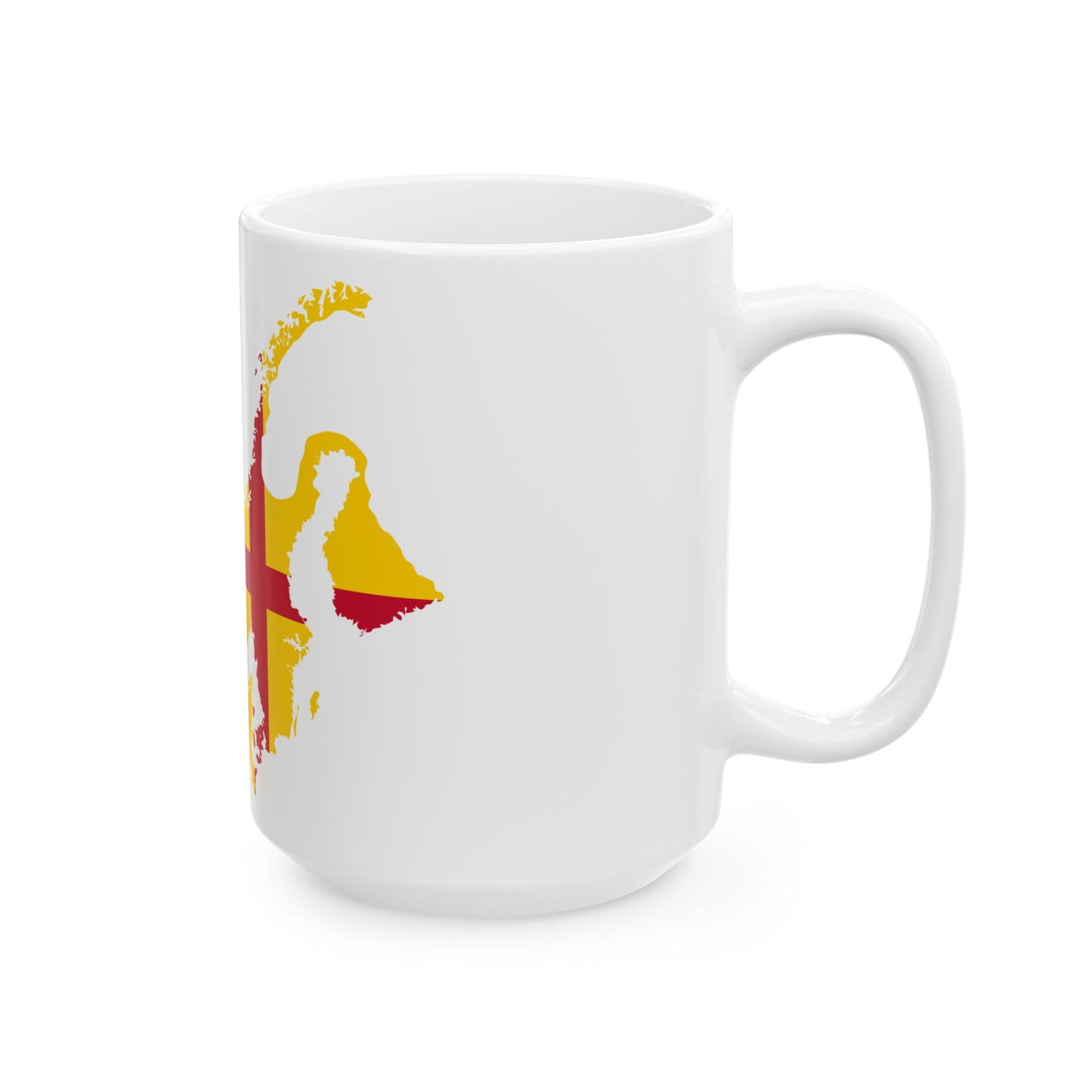 Flag map of the Kalmar Union 1500 (Denmark) White Coffee Mug-Go Mug Yourself
