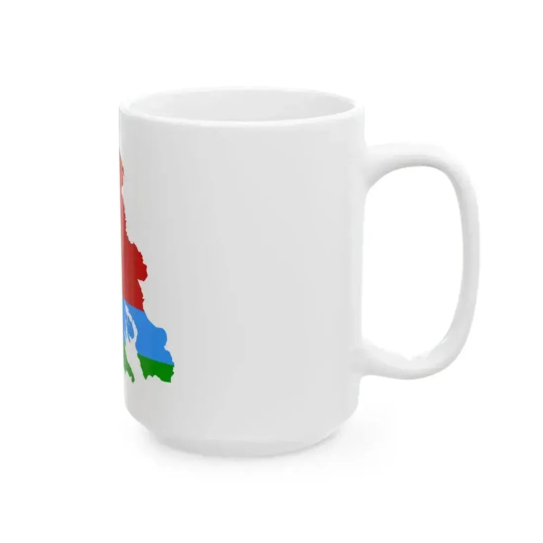 Flag map of the Karelo-Finnish SSR 1953-1956 (Russia) White Coffee Mug - Go Mug Yourself