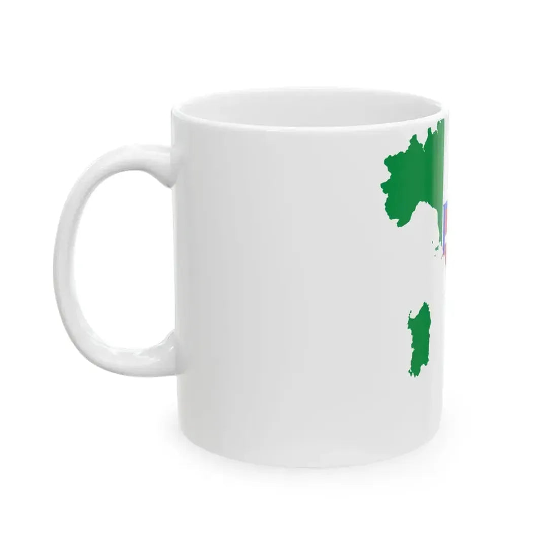 Flag-map of the Kingdom of Italy 1861-1946 (Italy) White Coffee Mug - Go Mug Yourself