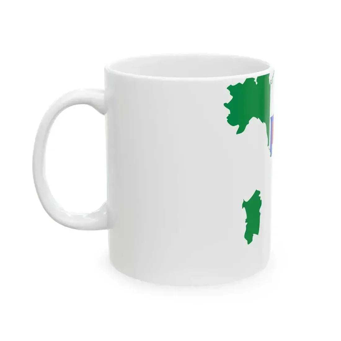 Flag map of the Kingdom of Italy 1866 (Italy) White Coffee Mug - Go Mug Yourself