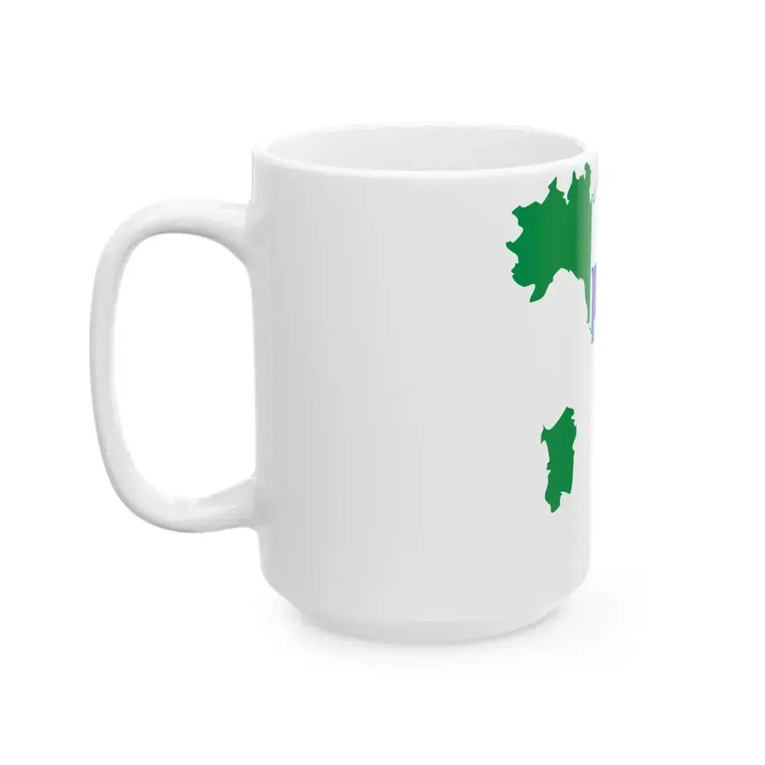 Flag map of the Kingdom of Italy 1866 (Italy) White Coffee Mug - Go Mug Yourself