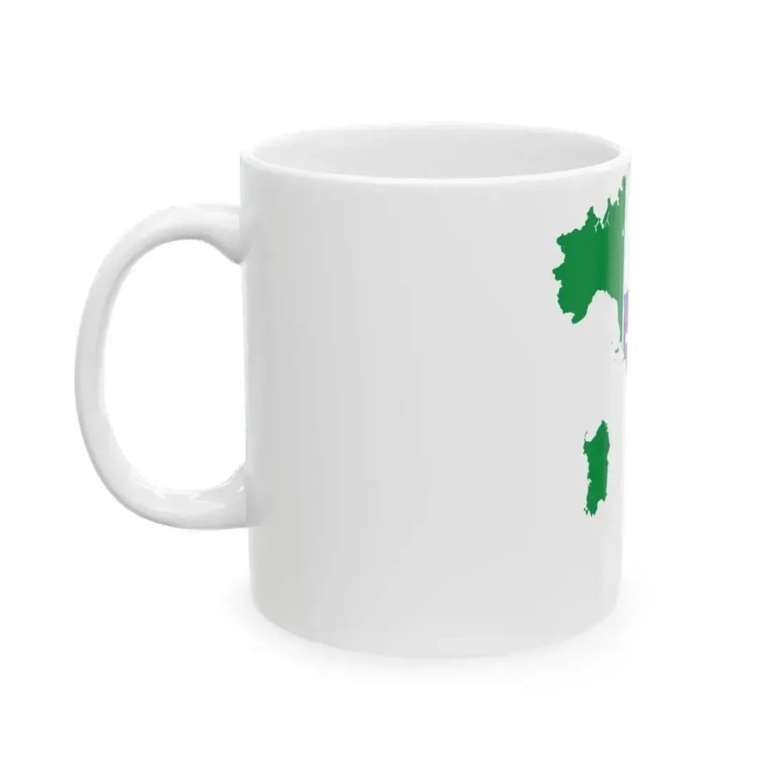 Flag map of the Kingdom of Italy 1942 (Italy) White Coffee Mug - Go Mug Yourself