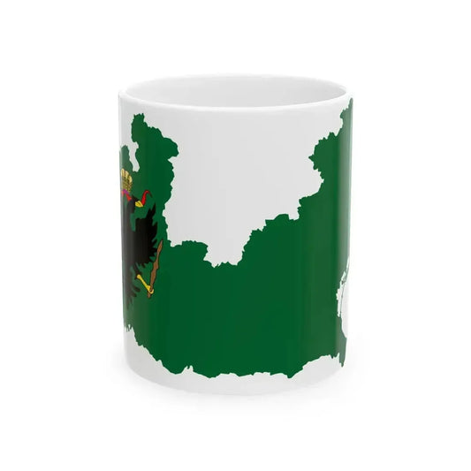 Flag map of the Kingdom of Lombardy-Venetia (Italy) White Coffee Mug 11oz - Go Mug Yourself