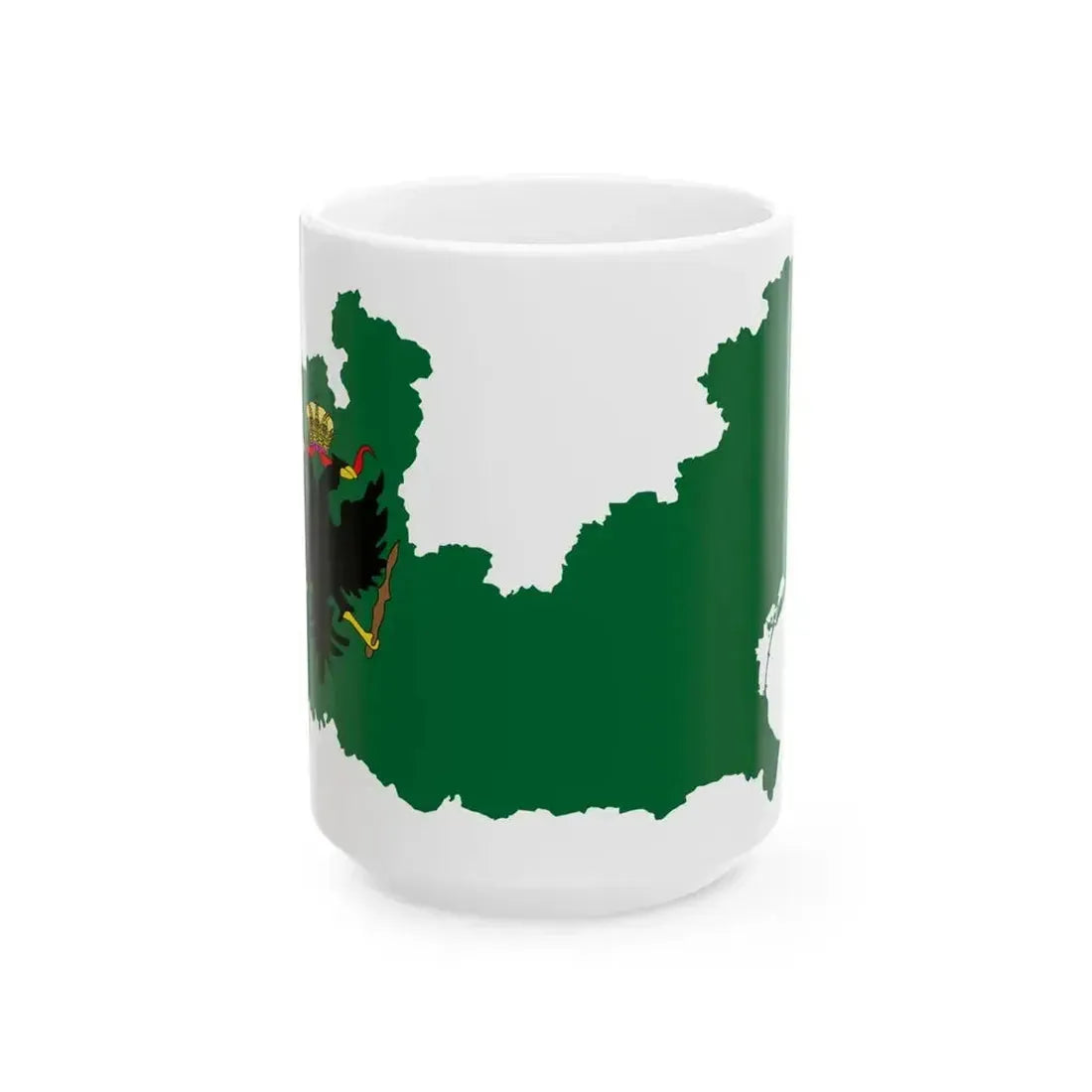 Flag map of the Kingdom of Lombardy-Venetia (Italy) White Coffee Mug 15oz - Go Mug Yourself