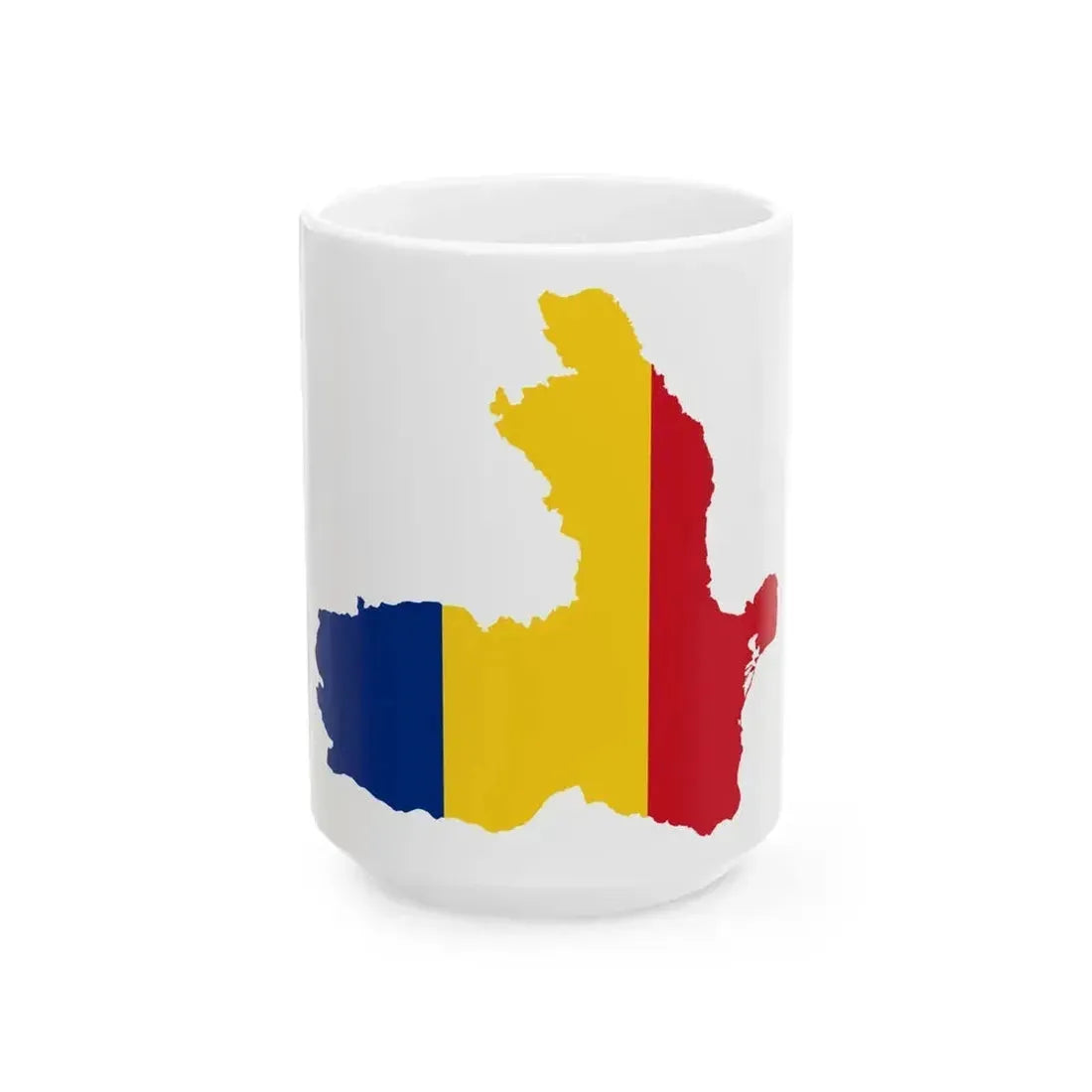 Flag map of the Kingdom of Romania 1914 (Oman) White Coffee Mug 15oz - Go Mug Yourself