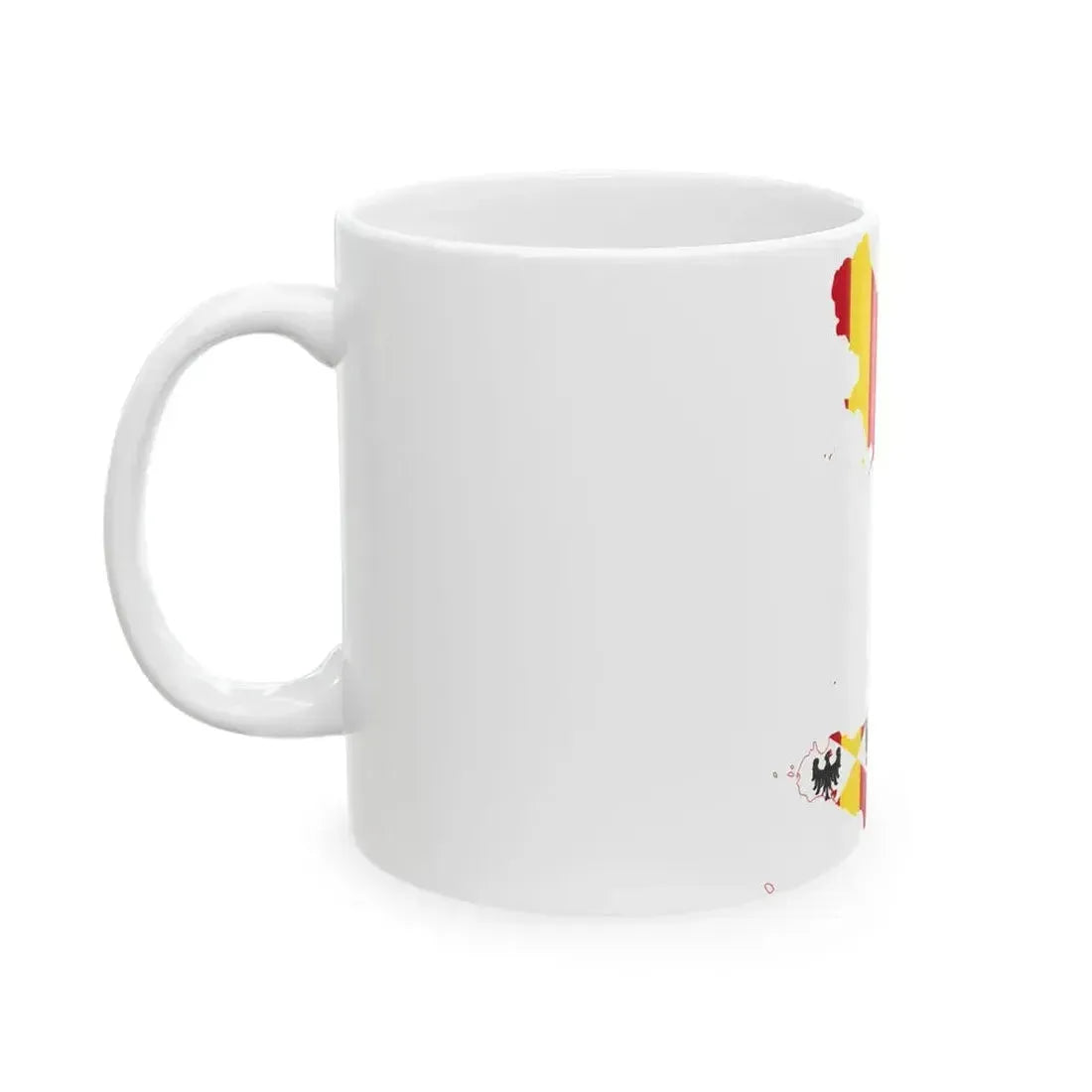 Flag map of the Kingdom of Sicily (Italy) White Coffee Mug - Go Mug Yourself