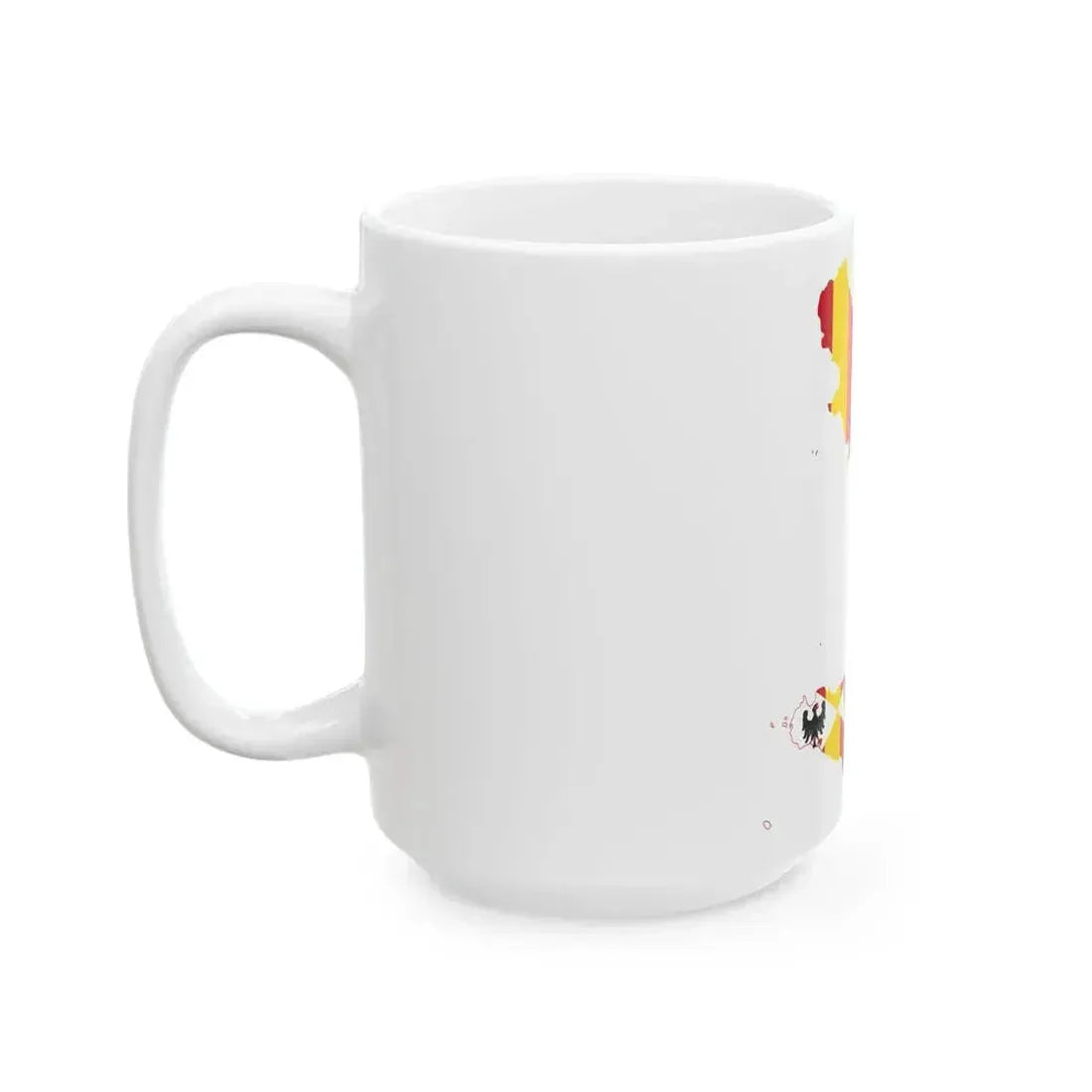 Flag map of the Kingdom of Sicily (Italy) White Coffee Mug - Go Mug Yourself