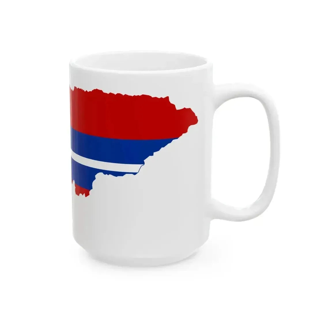 Flag map of the Kirghiz SSR 1952-1991 Flag map of Kyrgyzstan 19911992 (Kyrgyzstan) White Coffee Mug - Go Mug Yourself