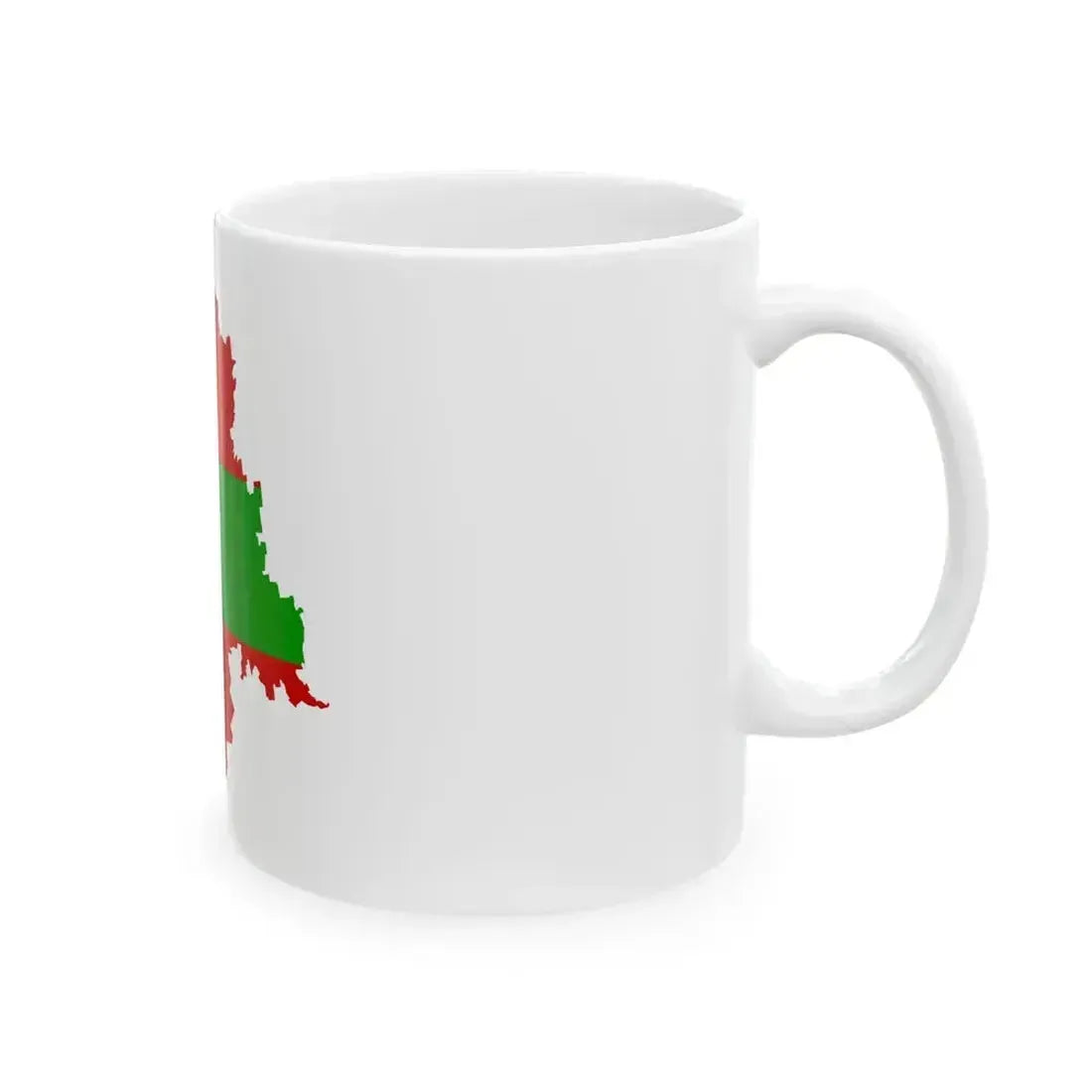 Flag map of the Moldavian SSR 1952-1990 (Moldova) White Coffee Mug - Go Mug Yourself
