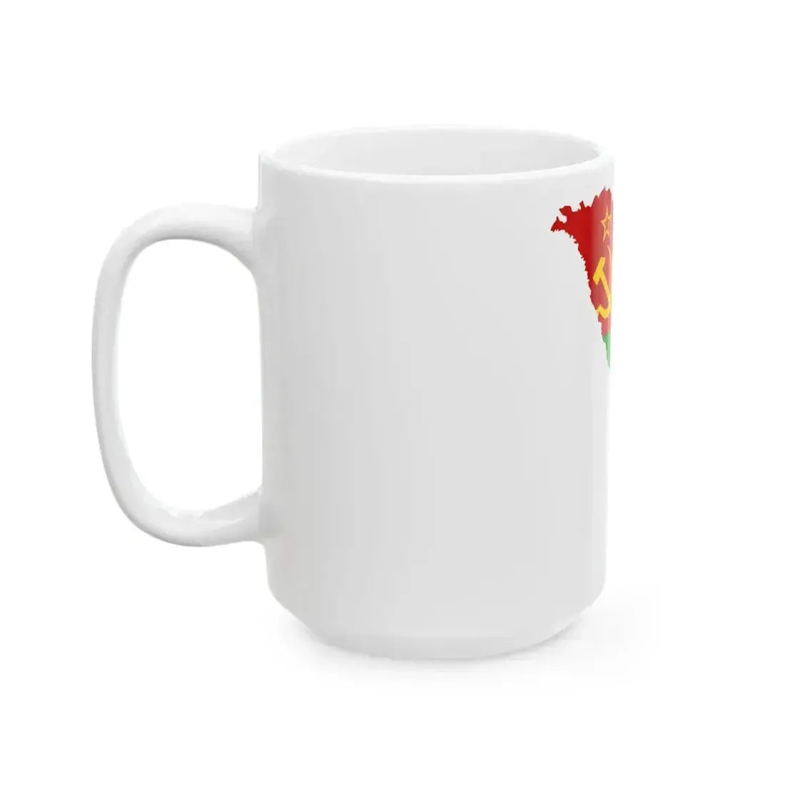 Flag map of the Moldavian SSR 1952-1990 (Moldova) White Coffee Mug - Go Mug Yourself