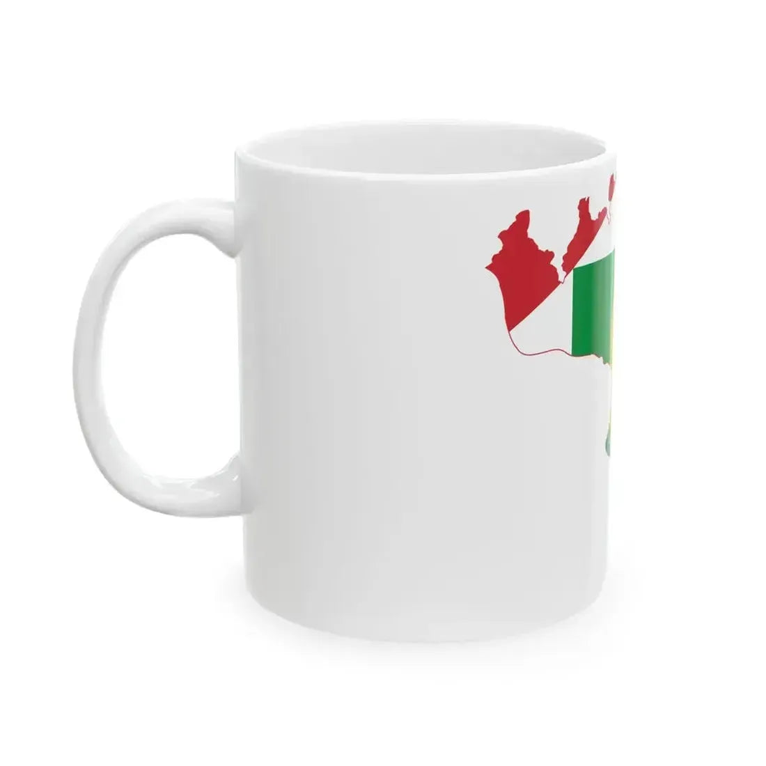 Flag map of the Napoleonic Kingdom of Italy (Italy) White Coffee Mug - Go Mug Yourself