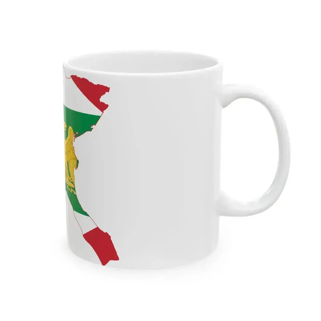 Flag map of the Napoleonic Kingdom of Italy (Italy) White Coffee Mug - Go Mug Yourself