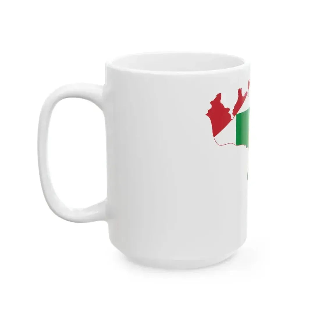 Flag map of the Napoleonic Kingdom of Italy (Italy) White Coffee Mug - Go Mug Yourself