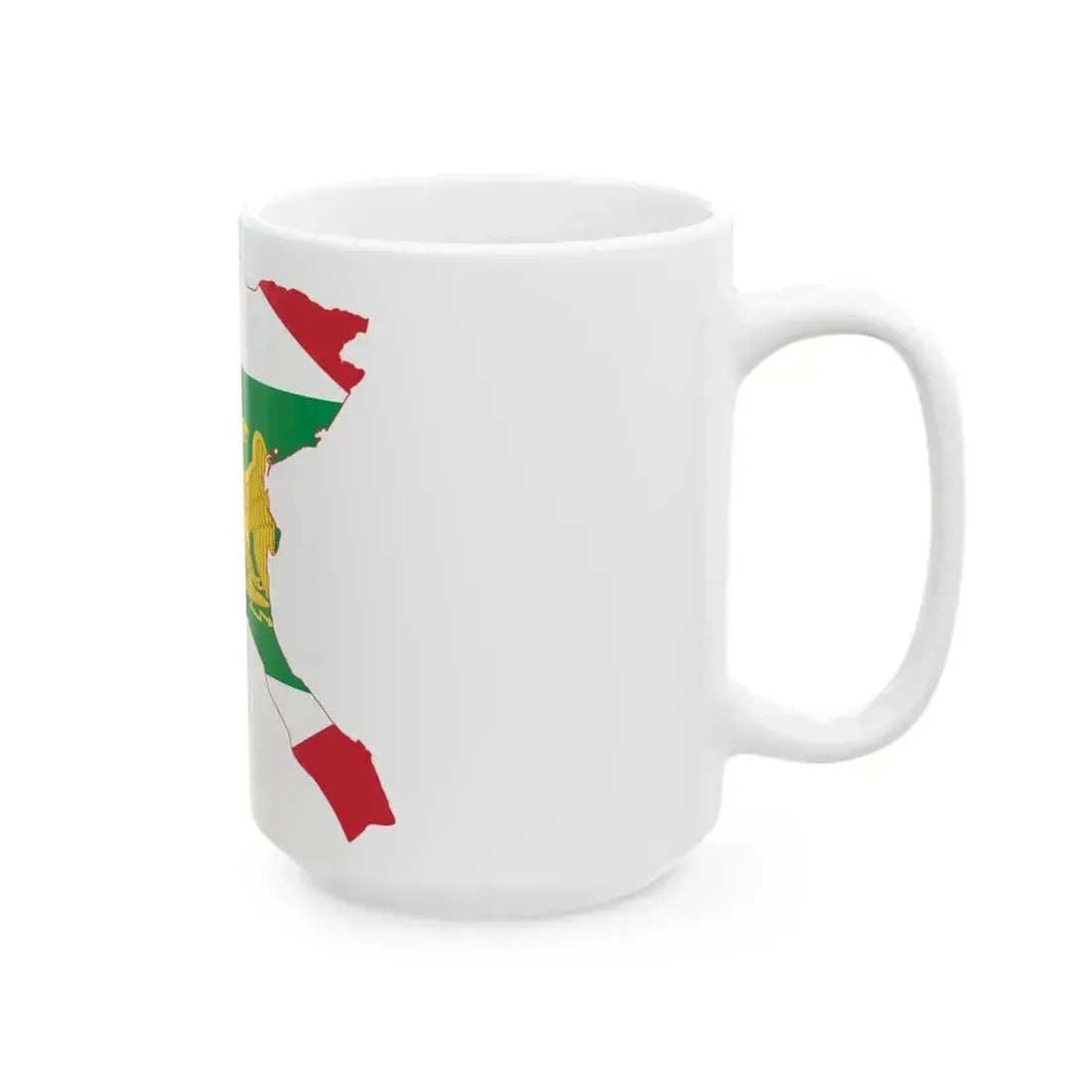 Flag map of the Napoleonic Kingdom of Italy (Italy) White Coffee Mug - Go Mug Yourself