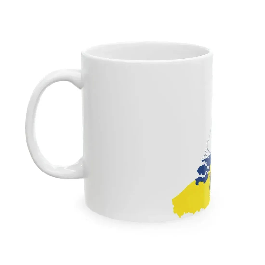 Flag map of the Netherlands and of Flanders (Belgium) White Coffee Mug - Go Mug Yourself