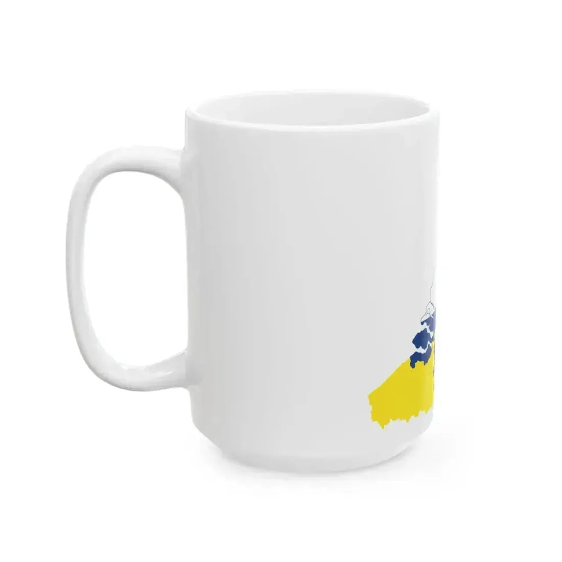 Flag map of the Netherlands and of Flanders (Belgium) White Coffee Mug - Go Mug Yourself