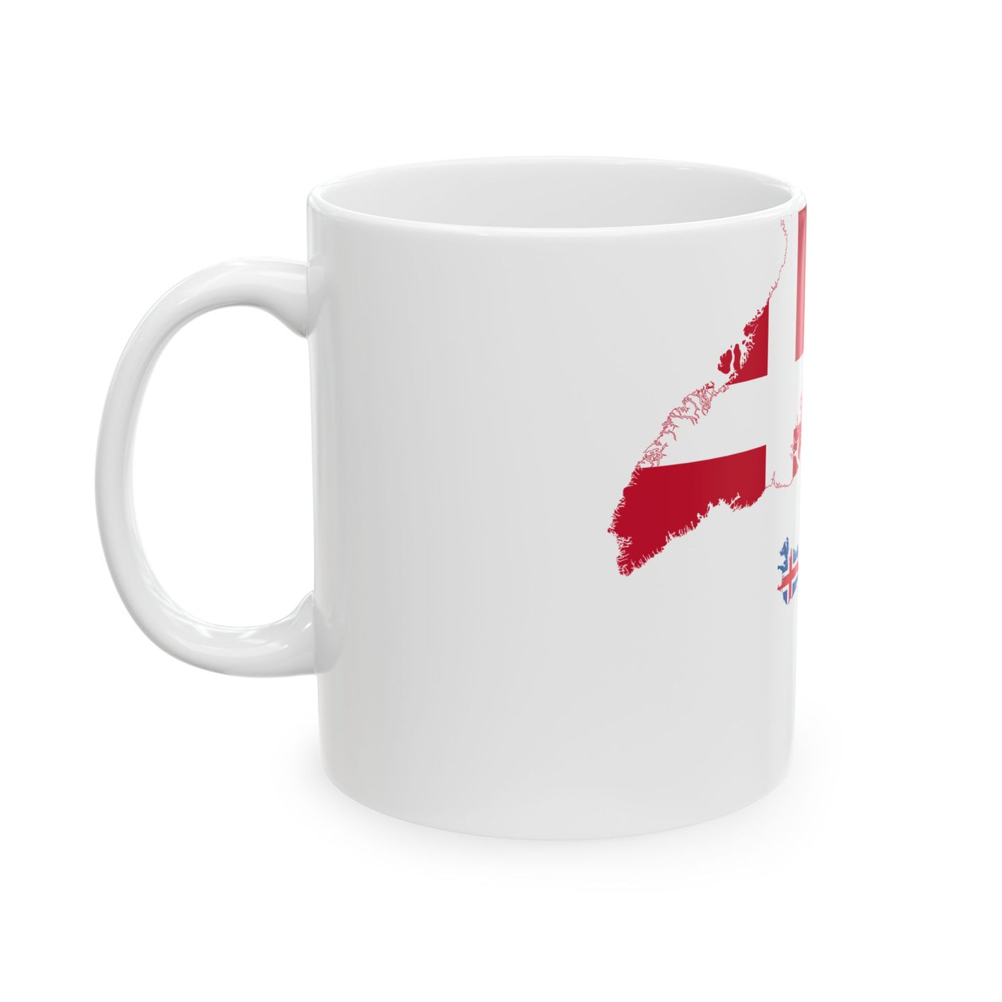 Flag map of the Nordic countries (Denmark) White Coffee Mug-Go Mug Yourself